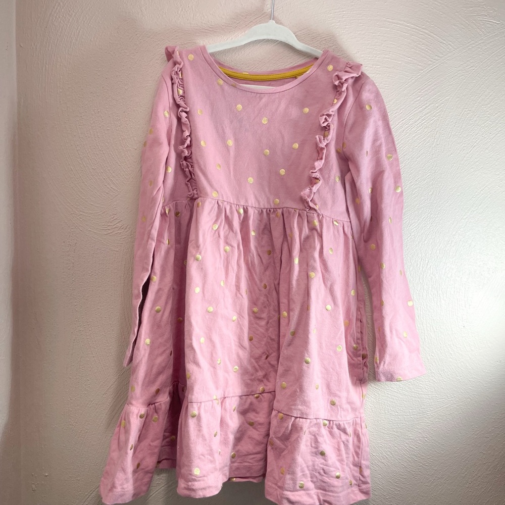 Mini Boden Pink Polka Dot Kids Dress